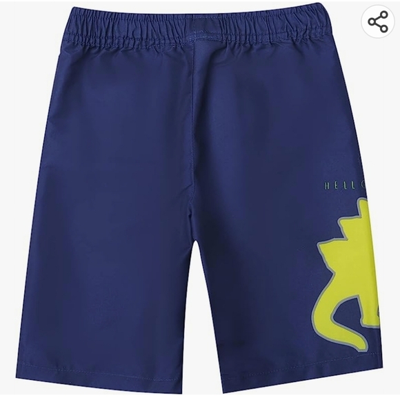 LIZENS Blue with a Yellow Dinosaur Swim Trunks UPF 50+ Quick Dry Size 1.5-2T - Picture 2 of 7